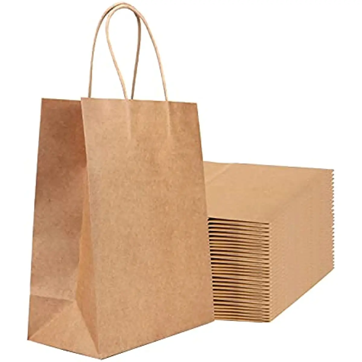 5pc Gift Bag Brown Bulk Kraft Paper Bag with Birthday Party Restaurant Takeout and Store Owner Can Store Gift Bread Candy Cookie