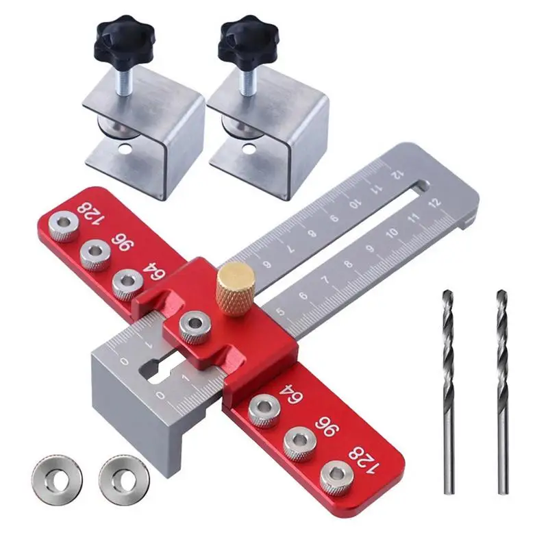 

Cabinet Hardware Jig Aluminium Alloy Cabinet Handle Template Tool Adjustable Drill Guide Template Tool Drawer Pull Jigs Punch