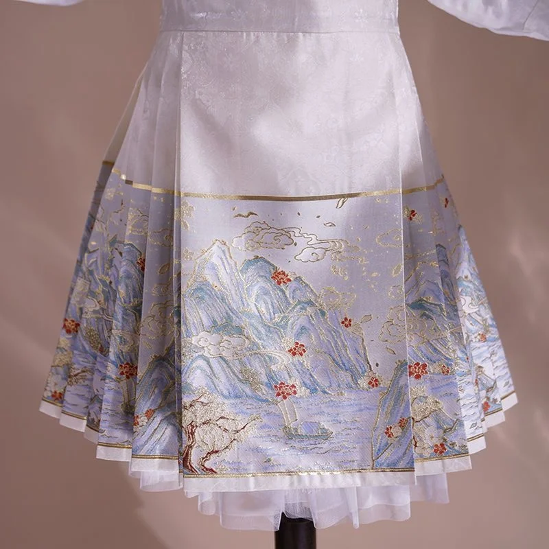 Лето 2023 новая короткая юбка с конским лицом белый короткий комплект