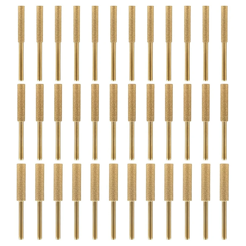 

JFBL Hot 36Pcs High Hardness Diamond Chainsaw Sharpener, Durable Emery Made, Easy To Install, 3 Sizes Titanium Plated Sharpening