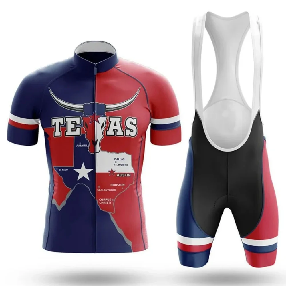 

Комплект велосипедный Texas Star, шорты и нагрудники, Джерси, велосипедная рубашка с коротким рукавом, одежда для езды на велосипеде, горный костюм для горных велосипедов