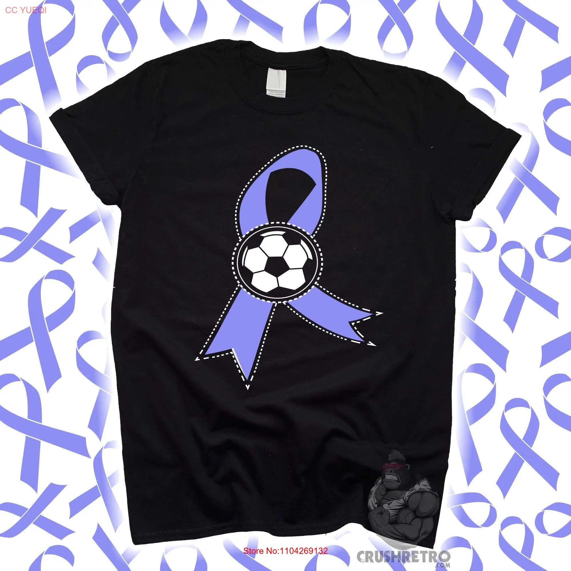 Футболка с лентой Periwinkle для осведомленности о раке езофаге детей футболка SweaT Throat