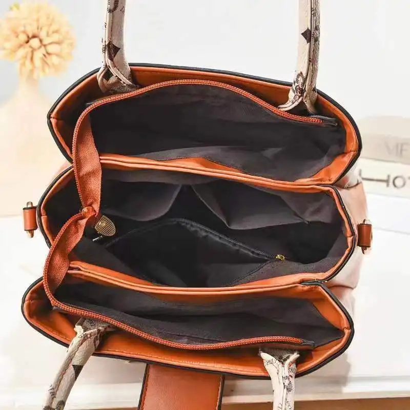 PU Bags for Women 2023 New Luxury Handbags Multiple Pockets Female Fashion Multifunction Shoulder Bag Large Capacity Tote Bags