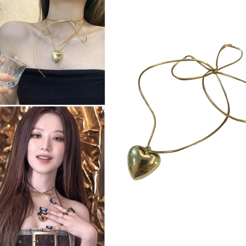 

Fashion Heart Pendant Necklaces Jewelry Elegant Choker Necklaces Clavicle Chain