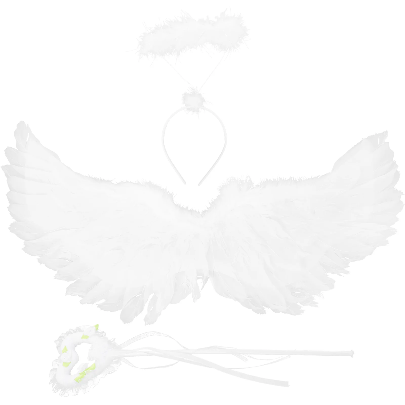 

Costume Wing Girls Fairy Angle Angel Wings Party Cupid Valentine S Day Cosplay Prop Set Kids Supplies White Outfits Up Dress