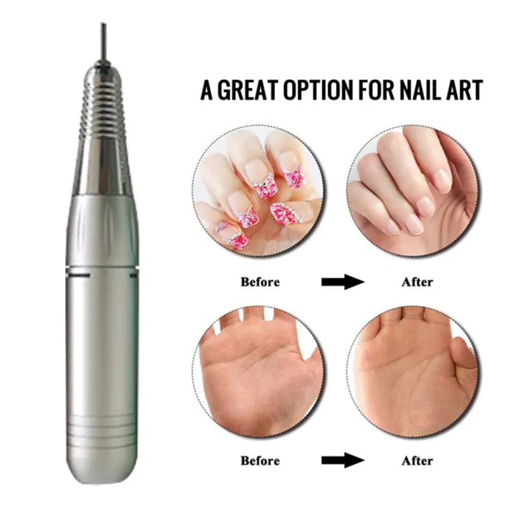 

Portable Nail Drill Handle Electric Pen Durable Polish Aluminum Home Salon Manicure Replacement Tool Noise Reduction Universal