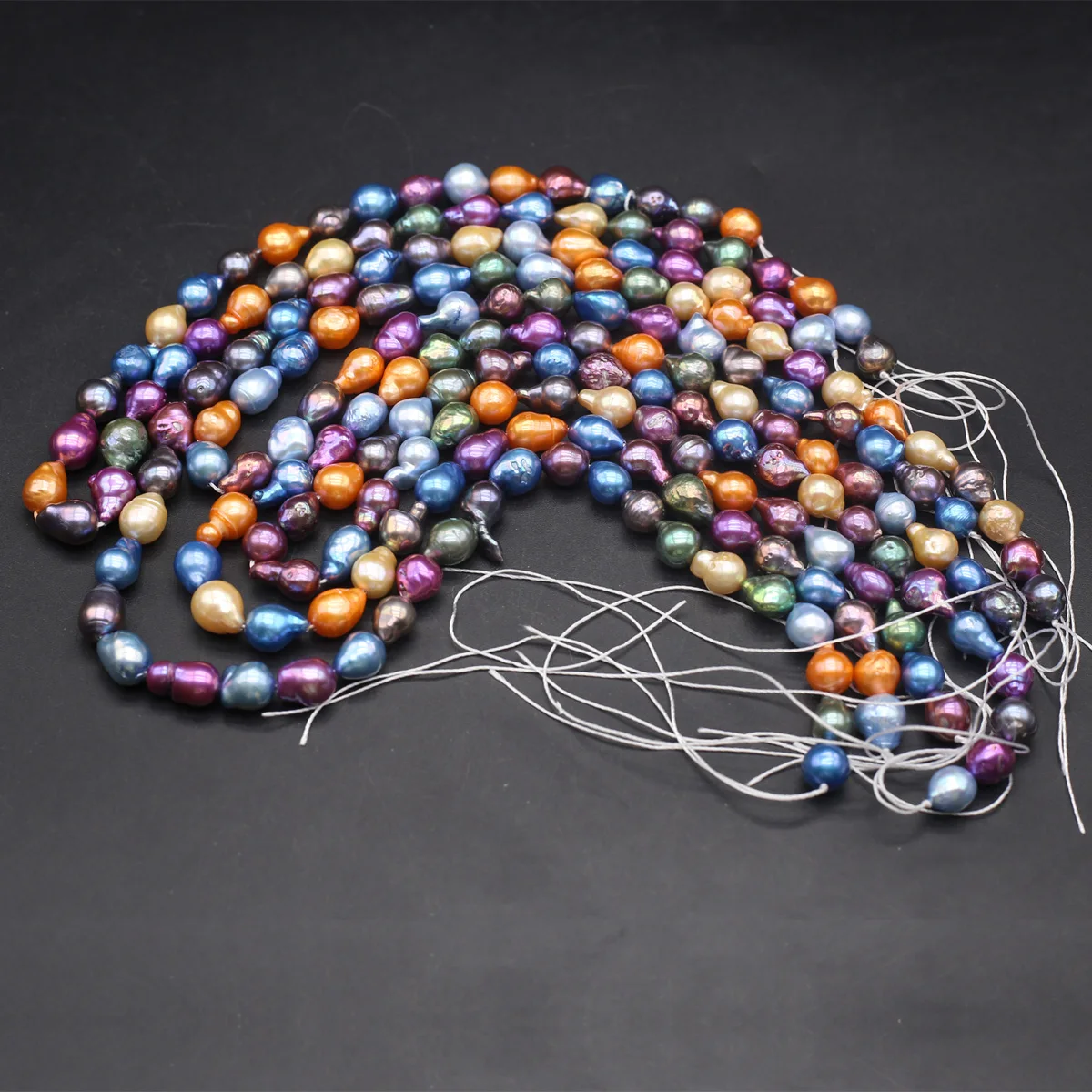 Natural Freshwater Pearl Irregular Round Rainbow Beads 8-9 MM For Jewelry Making DIY Necklace Bracelet Earrings Accessory