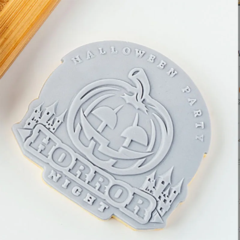 

Halloween I Baking Cake Tool Dessert Table Icing Die Ghost Pumpkin Castle Cookie Sugar Mold