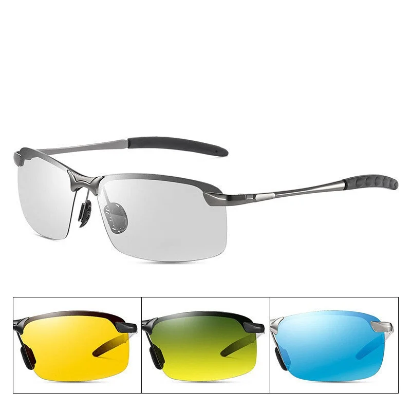

Очки солнцезащитные мужские фотохромные, классические брендовые поляризационные хамелеоновые очки-хамелеоны с антибликовым покрытием, дл...