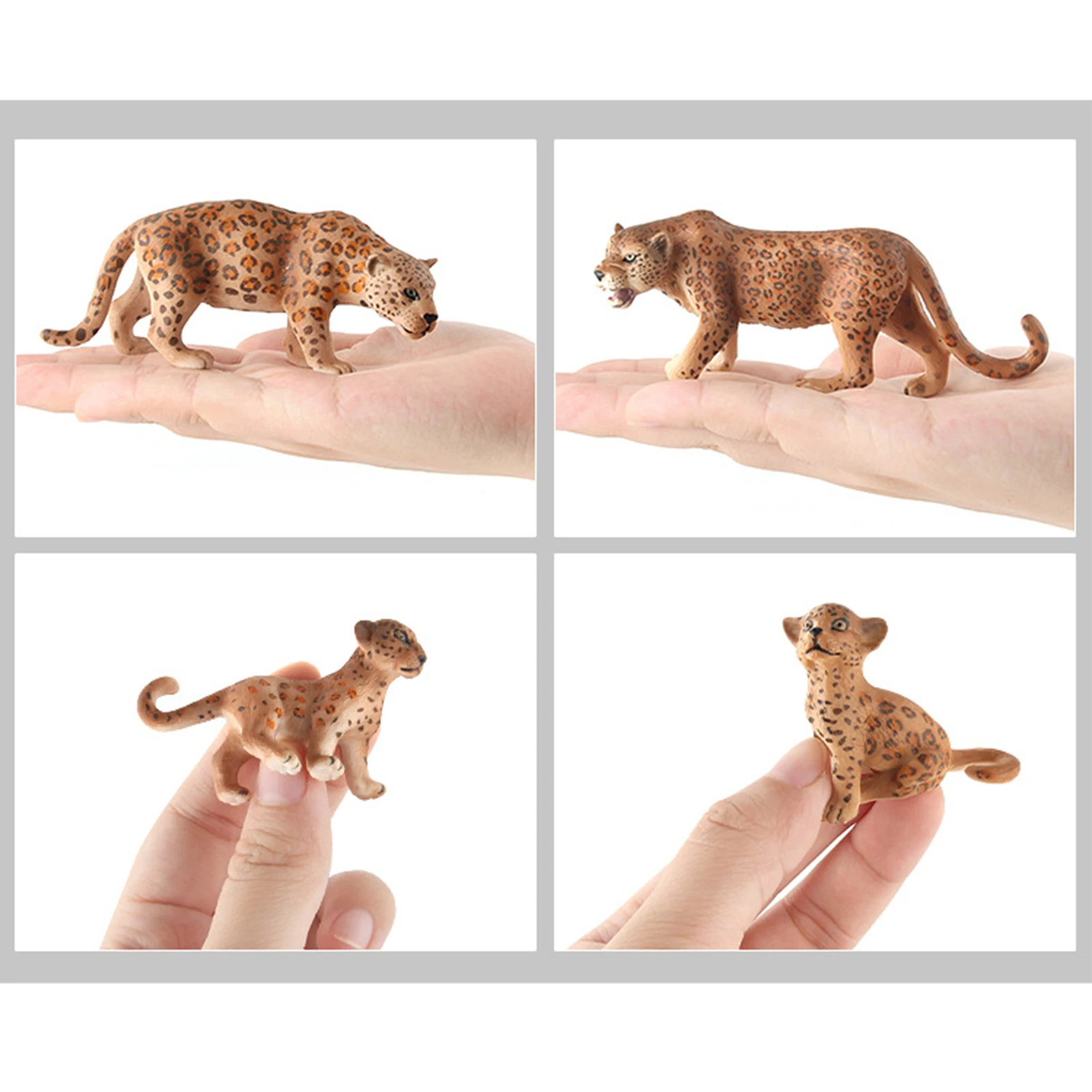 

Realistic Leopards Figurine Panther, Cheetah Model Figurines Plastic Jungle Animals Figures Cake Toppers Birthday Gift For Kids