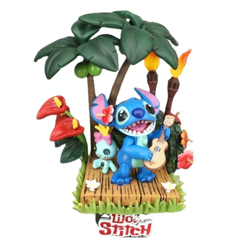 

Disney Stitch Anime Action Figures Stuff Girls Toys Birthday Party Games Room Kawaii Miniatures Gifts Children Hobbies Merch