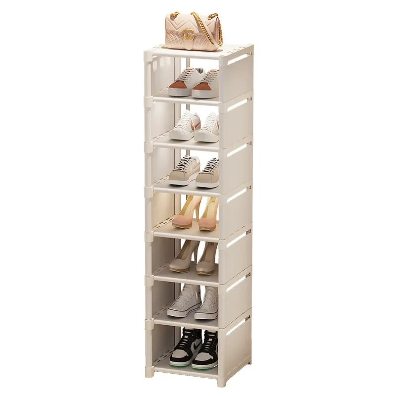 

Multi-Layer Stackable Shoe Cabinet Simple Shoes Storage Rack Space Saving Sneakers Organizer For Entry Wall Corner Shoes Shelf