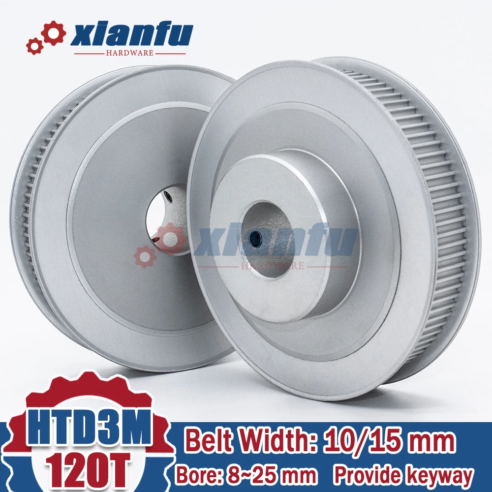 

HTD3M 120 зубьев BF Алюминиевый шкив ремня ГРМ 3 м отверстие 8/10/12/14/15/16/18/20/22/25/28 мм HTD 120 T колесо зубьев Ширина 10/15 мм