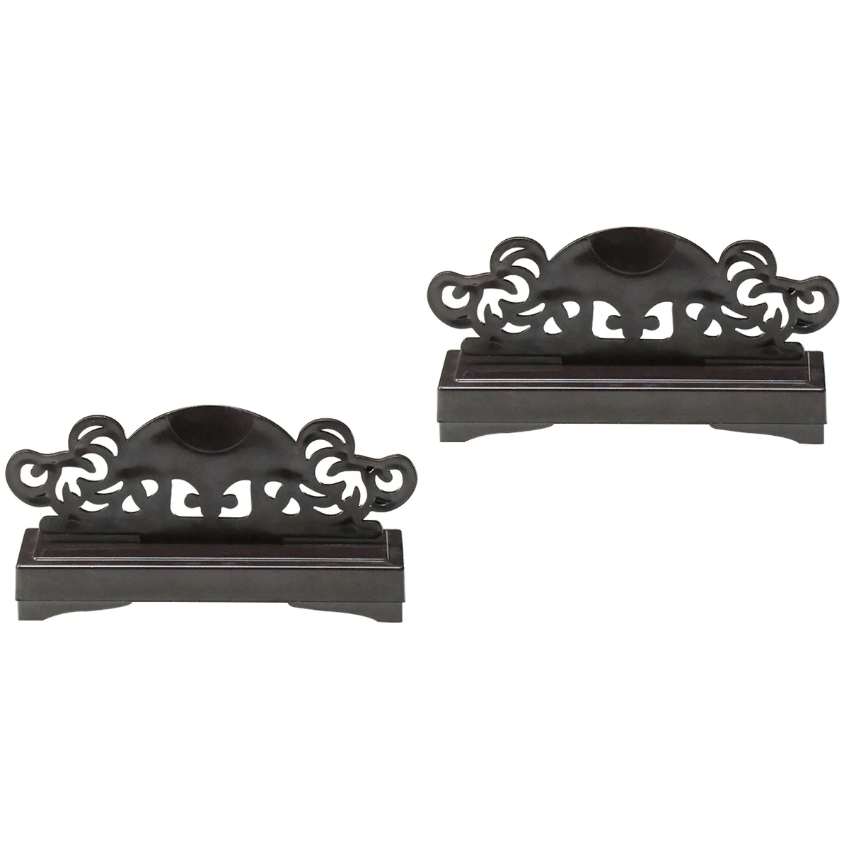 

2 pcs Decorative Hand Japanese Fan Holder Plastic Folding Fan Stand Sturdy Display Base Chinese Fan Decorative Stand