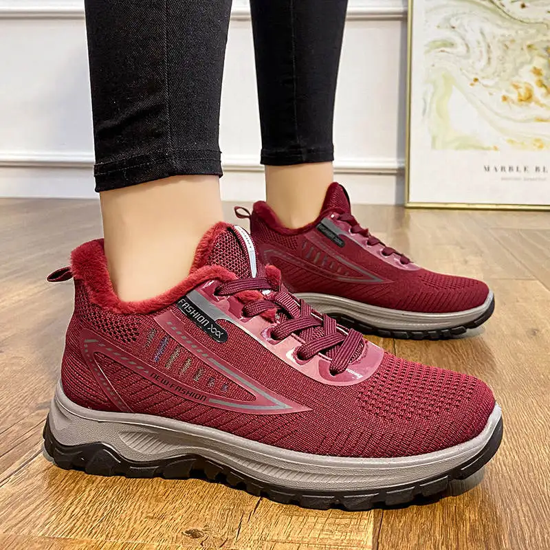 

Knitting Women's Wedge Sneakers Without Lacing Sneakers Sport Woman Womens Running Shoes Sports Shoes For Women Brands Tennis