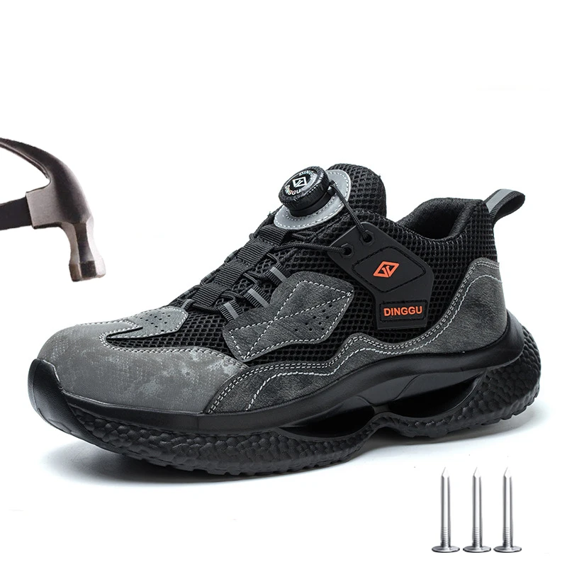 Рабочие кроссовки с вращающейся пряжкой защитная обувь промышленная