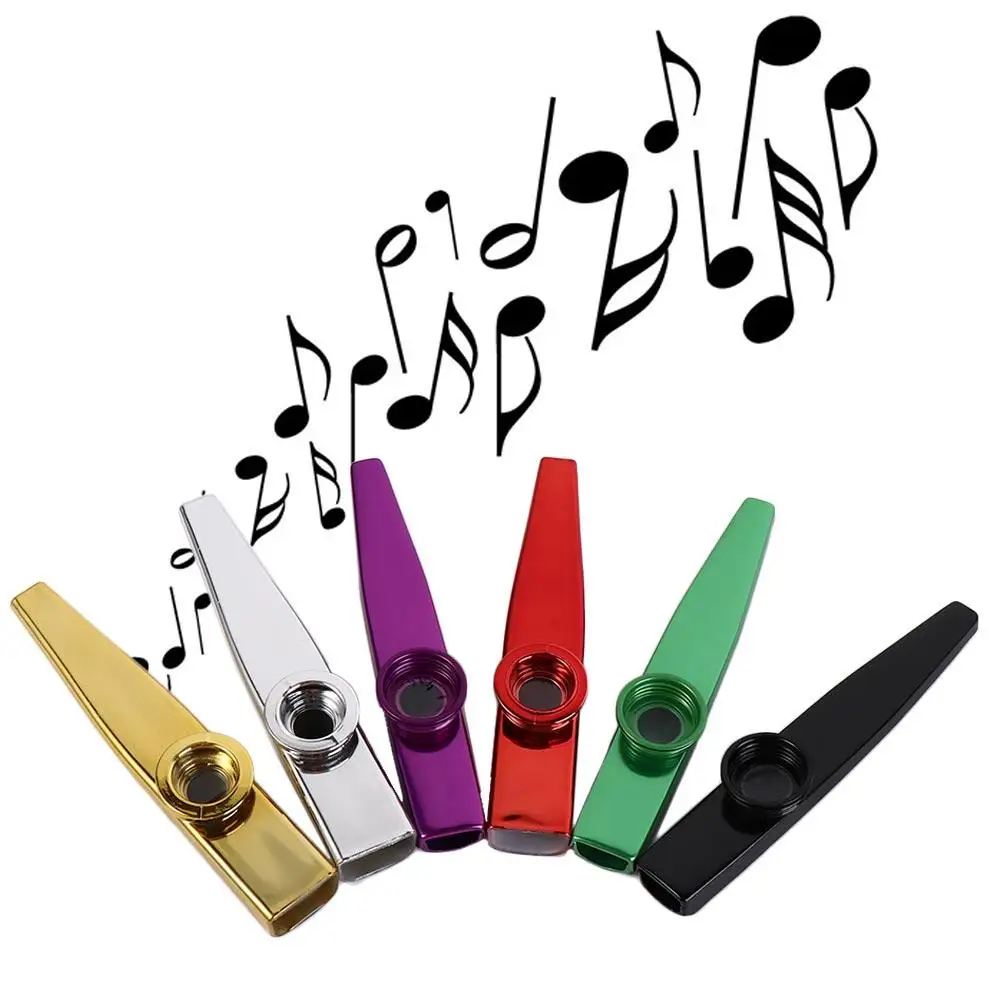 Металлические инструменты Kazoo из алюминиевого сплава съемная диафрагма рот Kazoos