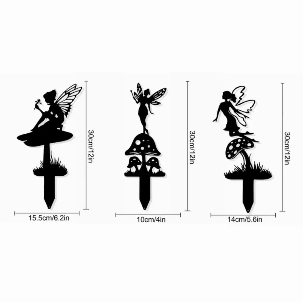 Металлические сказочные садовые колья газонные весенние декорации силуэт феи