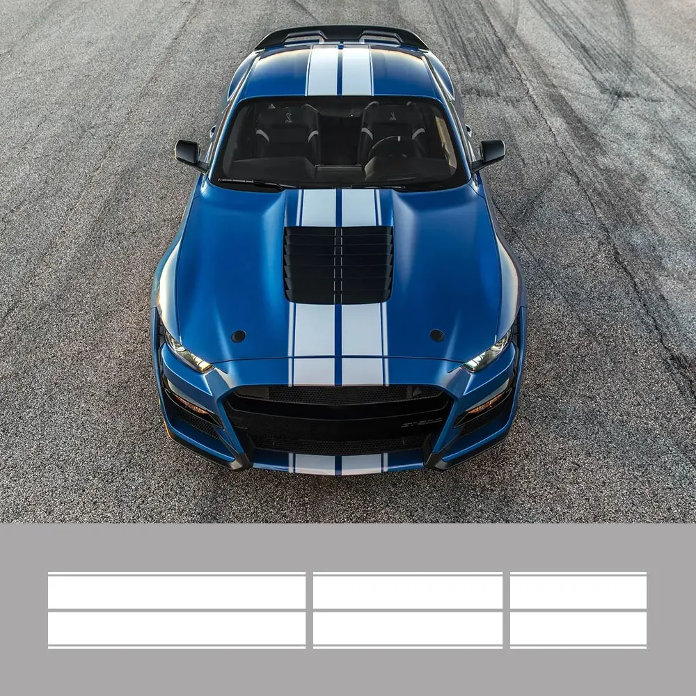 

Для Ford Mustang Ecobosst Shelby GT Автомобильный капот крыша хвост ПВХ наклейки полосы Стайлинг виниловая пленка Декор набор наклеек авто аксессуары