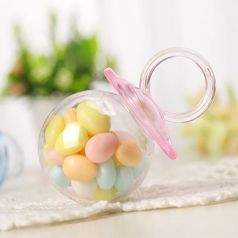 

12Pcs Transparent Candy Box Baby Shower Baptism Favor Creative Wedding Party Decoration