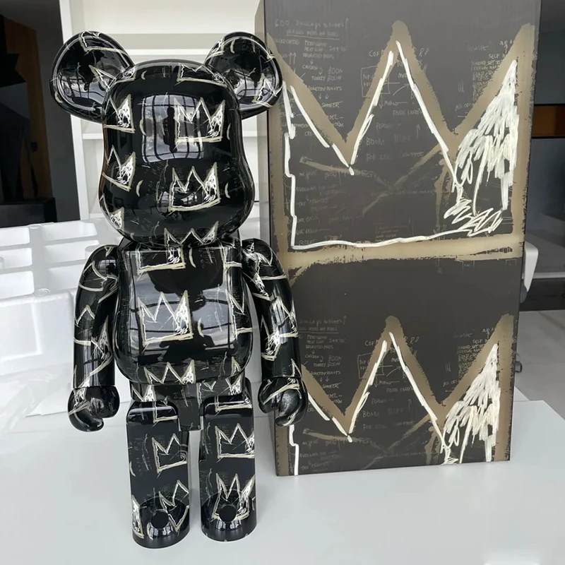 

28cm Be@rbricklys 400% Original Bearbrick Toy Jean-Michel Basquiat 8.0 New PVC Action Figure Collectible Art Toys Joints Sounds