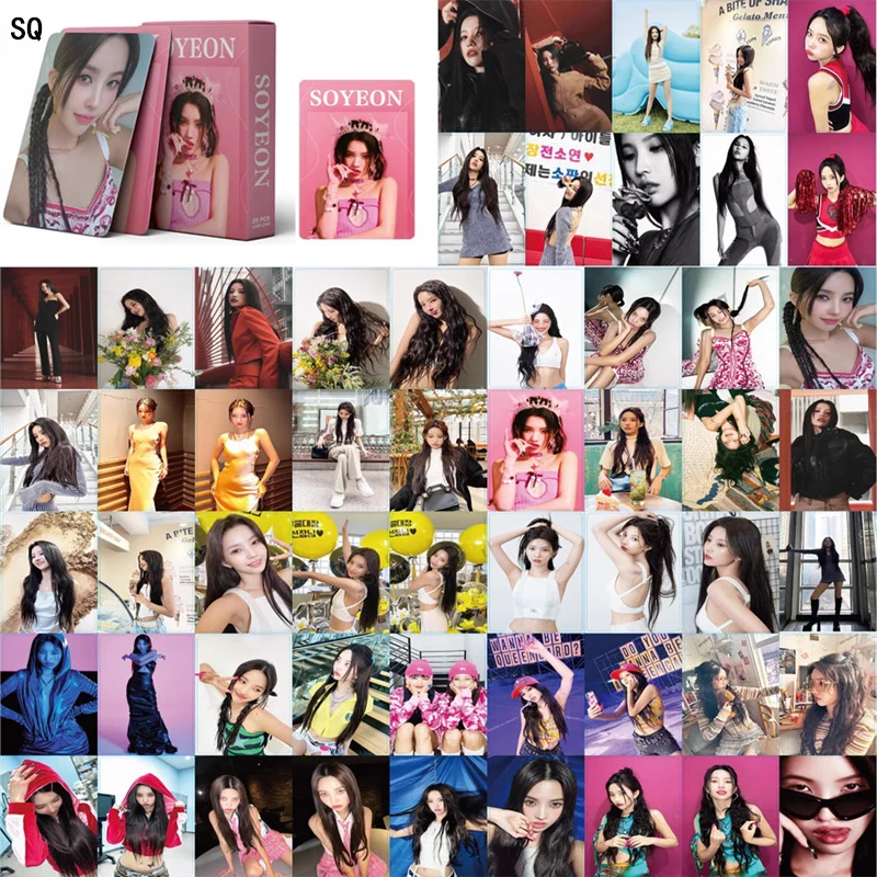 

KPOP GIDLE Album Ktown4U Drink Event LOMO SHUHUA Lomo Photo Print Photo Card Girl's Gift Girl's Card MINNIE SOOJIN 55pcs/set