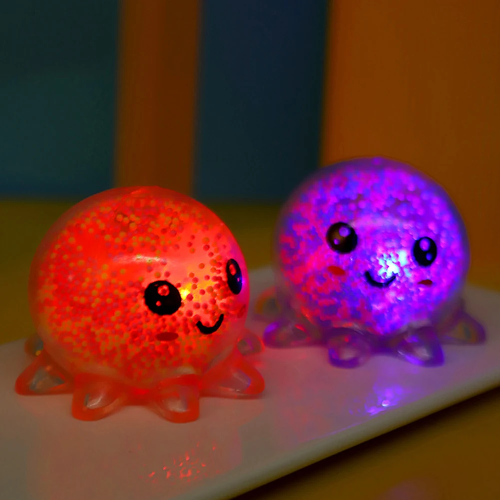 Светящийся светлый кальмар с вентиляционным шариком сжимаемые игрушки игрушка