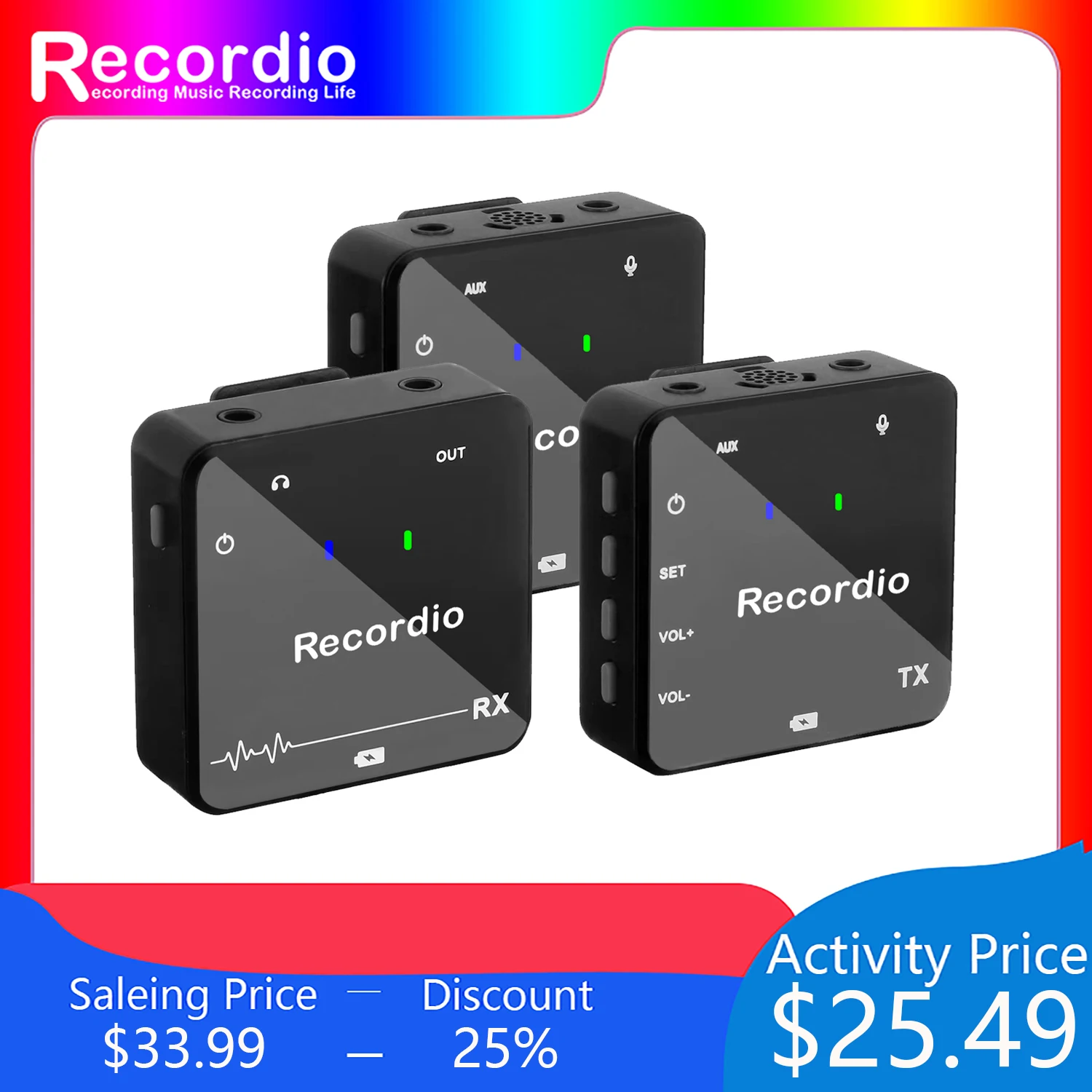 Беспроводная микрофонная система портативный петличный микрофон для подкастов