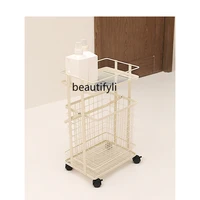 yj double layer laundry basket trolley multi layer clothes storage rack bathroom storage basket dirty clothes basket