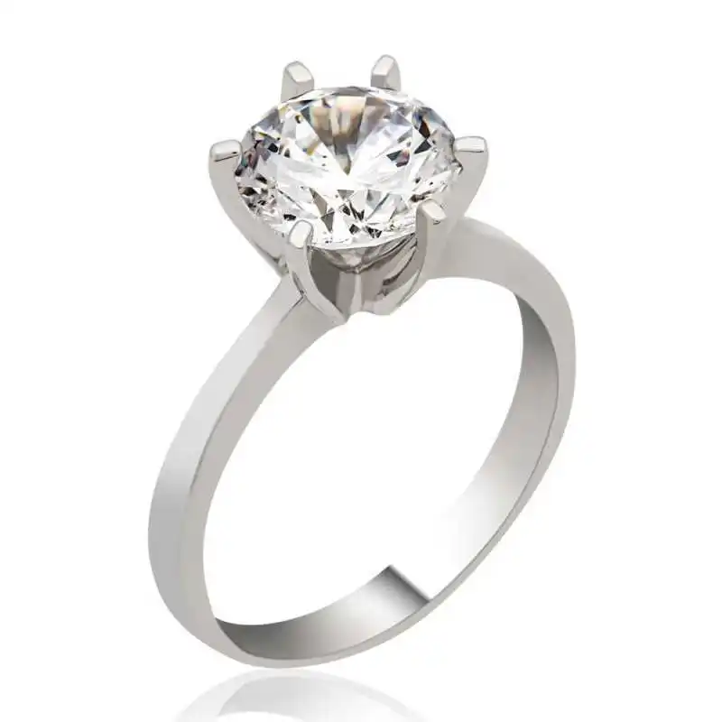 

Silverlina Silver Single Stone Lady 'S Ring