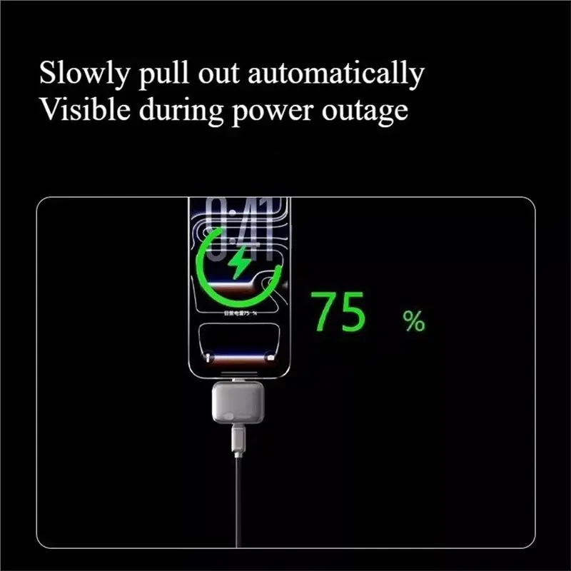 Фото Кабель-адаптер ELECT-Type-C 140W с физическим отключением и защитой от перезаряда, безопасная зарядка, автоматическое отключение зарядки №2