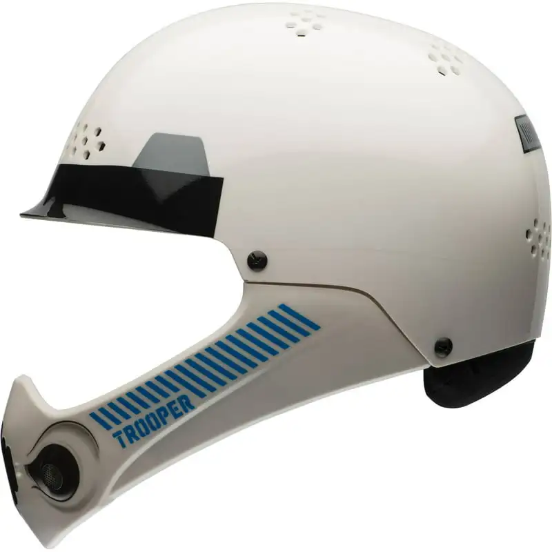 

Full-Face Storm Trooper Bike Helmet w/ Chinbar, White