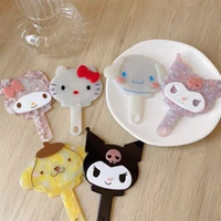 kawaii sanrio mirror hello kittys my melody ponpompurin accessories cute beauty cartoon anime hold make up toys for girls gift
