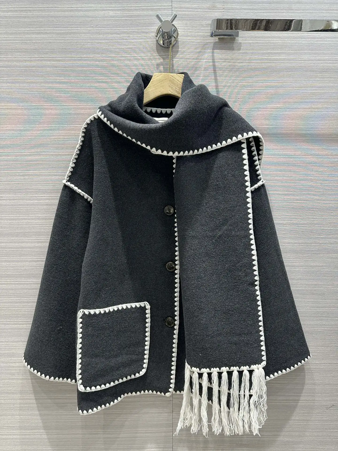 

Autumn and winter new neck coat, manual flow must wear neck, retro and fashionable age reduction items9.12