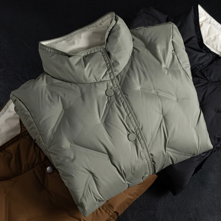 

Новинка 23 года, Корейская версия, модное и яркое изящное Женское пальто с тонким воротником-стойкой, 90 утиного пуха