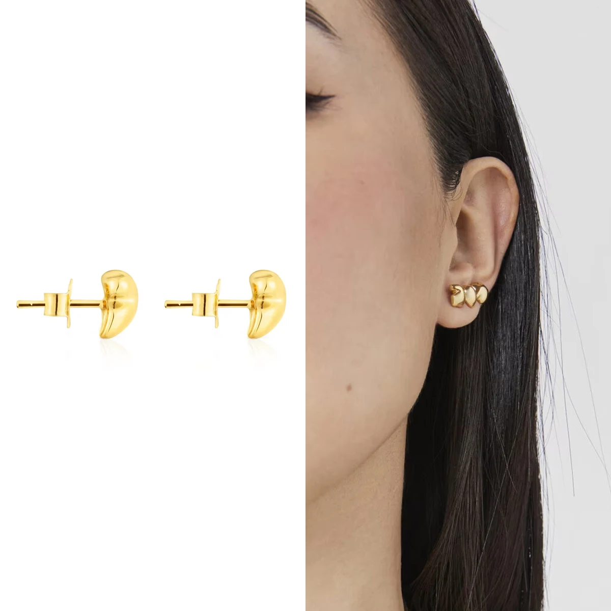 Высококачественные серьги-гвоздики с испанским медведем серебряные украшения