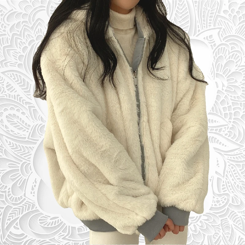 

Women Solid Plus Velvet Thickened Double-side Wear Warm Coat Korean New Autumn Winter New Casual Short Coat Top