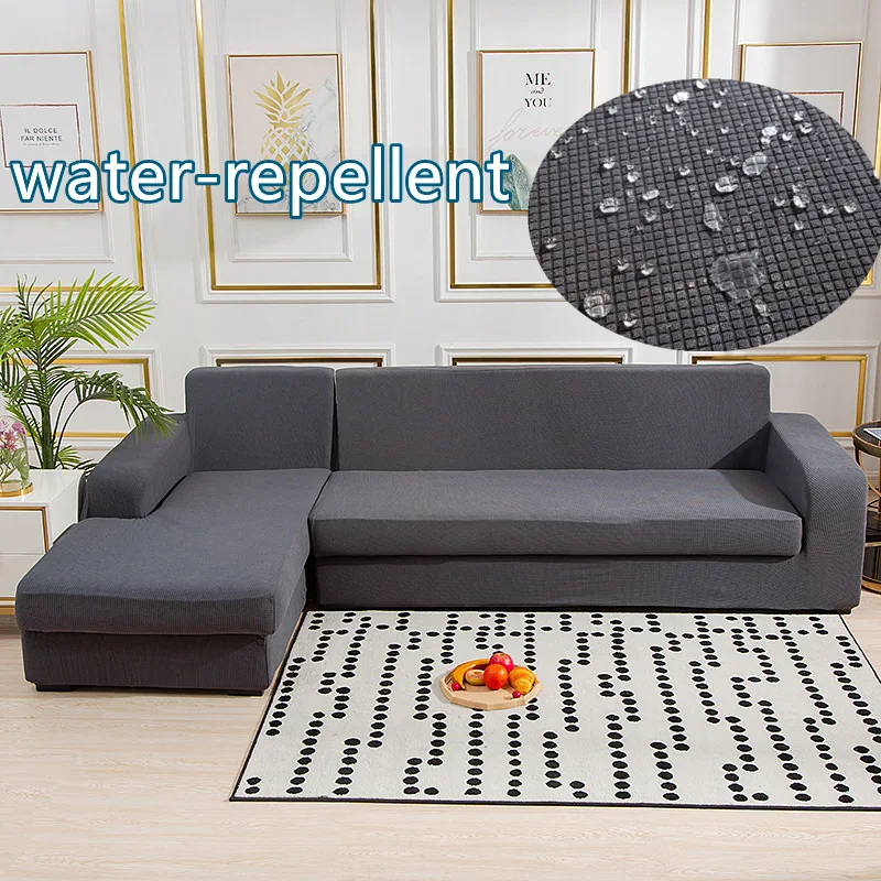 

Elastic Sofa Cover Waterproof Solid Color High Stretch Slipcover All-inclusive Elastic Couch Cover Sofa Covers for Living Room