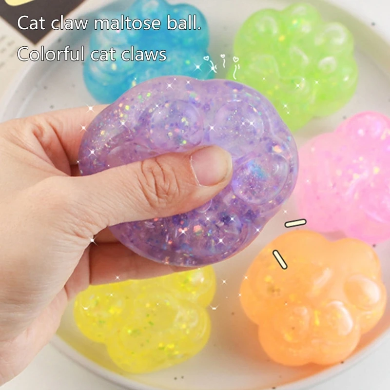 Squeeze Fidgets Toy TPR Squishie Paw Мягкие шарики для снятия стресса Игрушка вечеринки игрушка