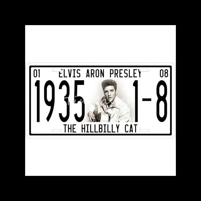 Винтажный Номерной Знак Элвиса Пресли В Стиле Ретро Металлический Жестяной