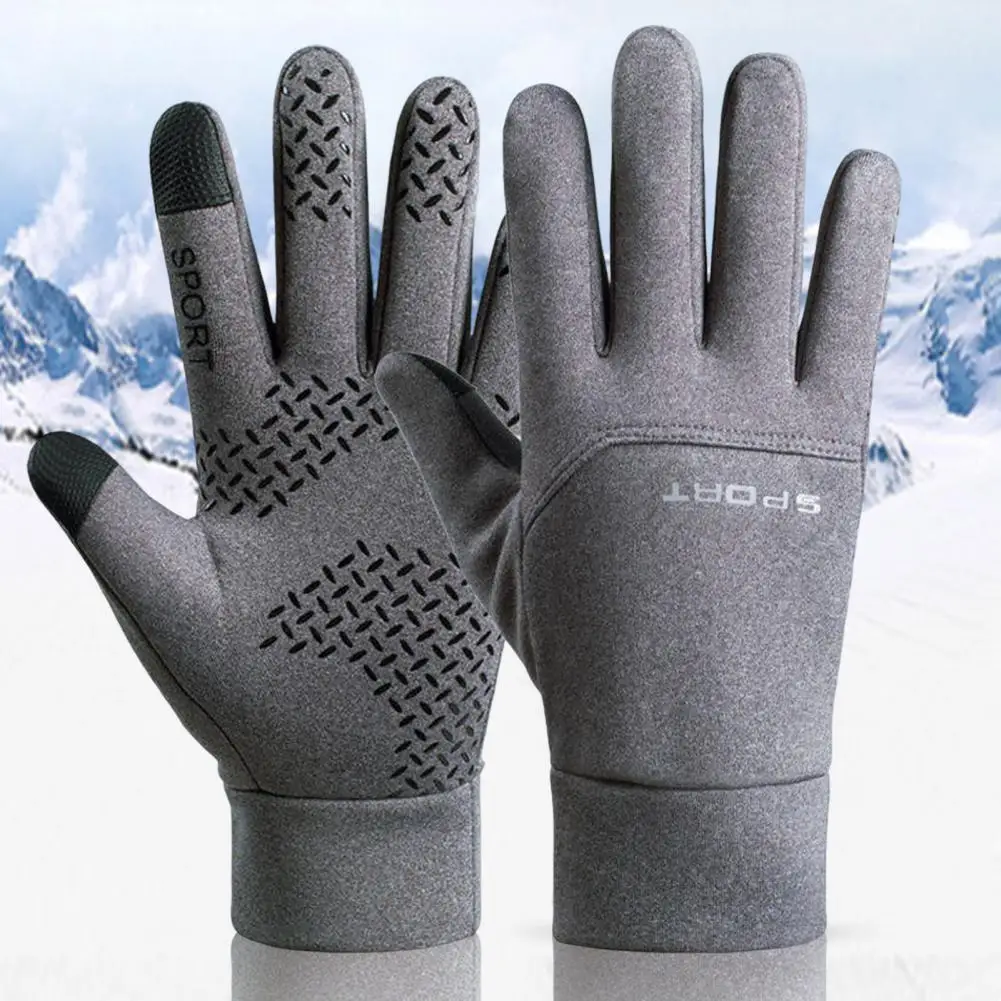 

1 Pair Winter Gloves Full Fingers Heat Retention Hands Protection Breathable Ridding Gloves Men Winter Gloves for Outdoor