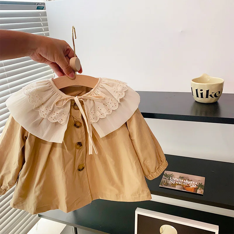 

Детское платье с длинным рукавом, из хлопка и льна