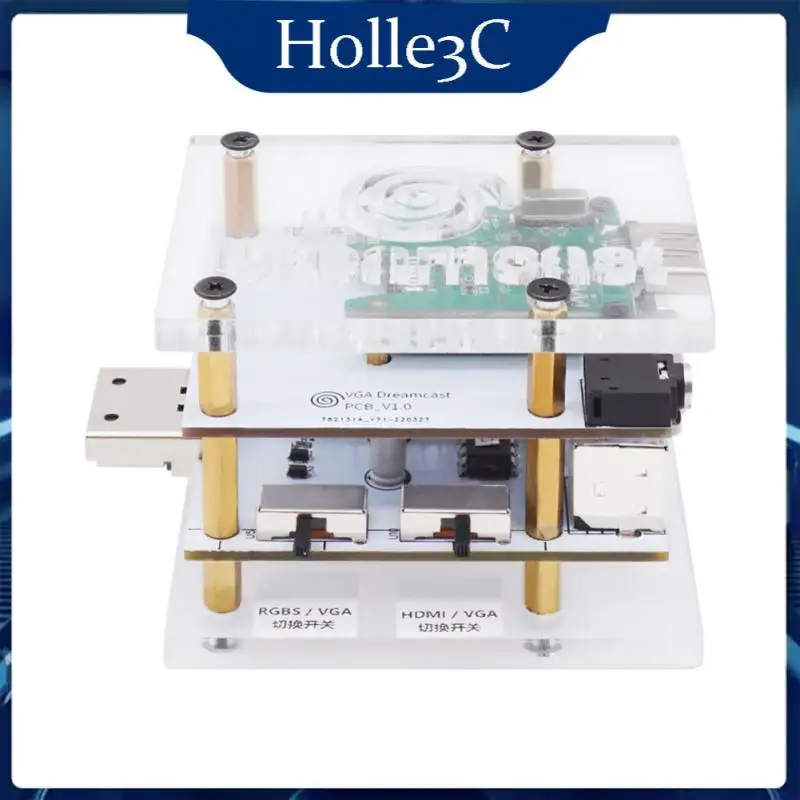 

High Definition Game Console Adapter Compatible Integrated Video Output Game Transcoder Durable Game Console Component Adapter