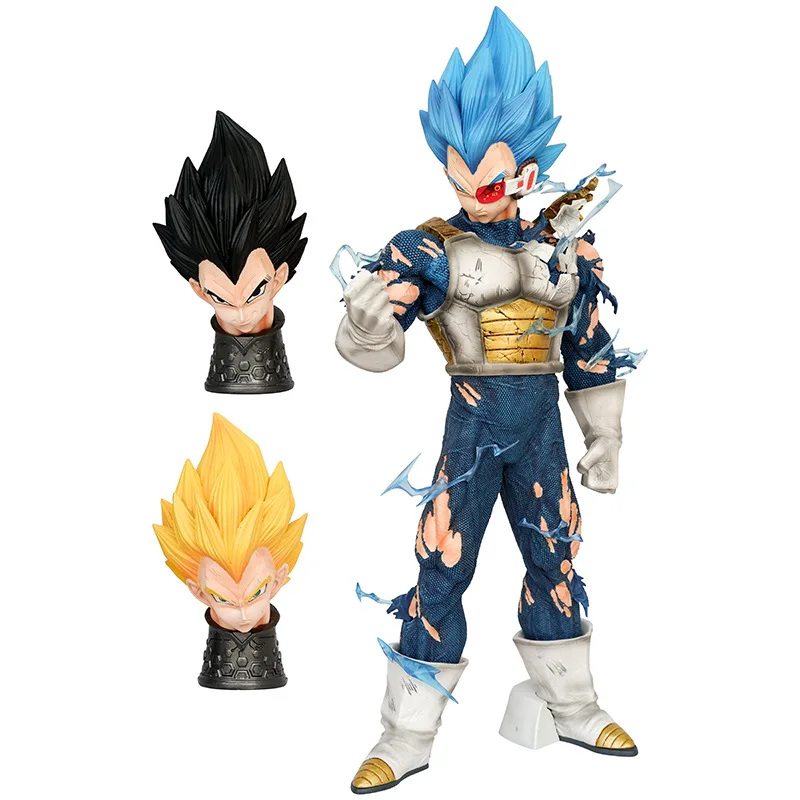 

Super Saiyan Battle Damage Dragon Ball Vegeta Gk PVC Statue Action Figurine Desk Collectible Anime Model Kids Toy Figures Gift