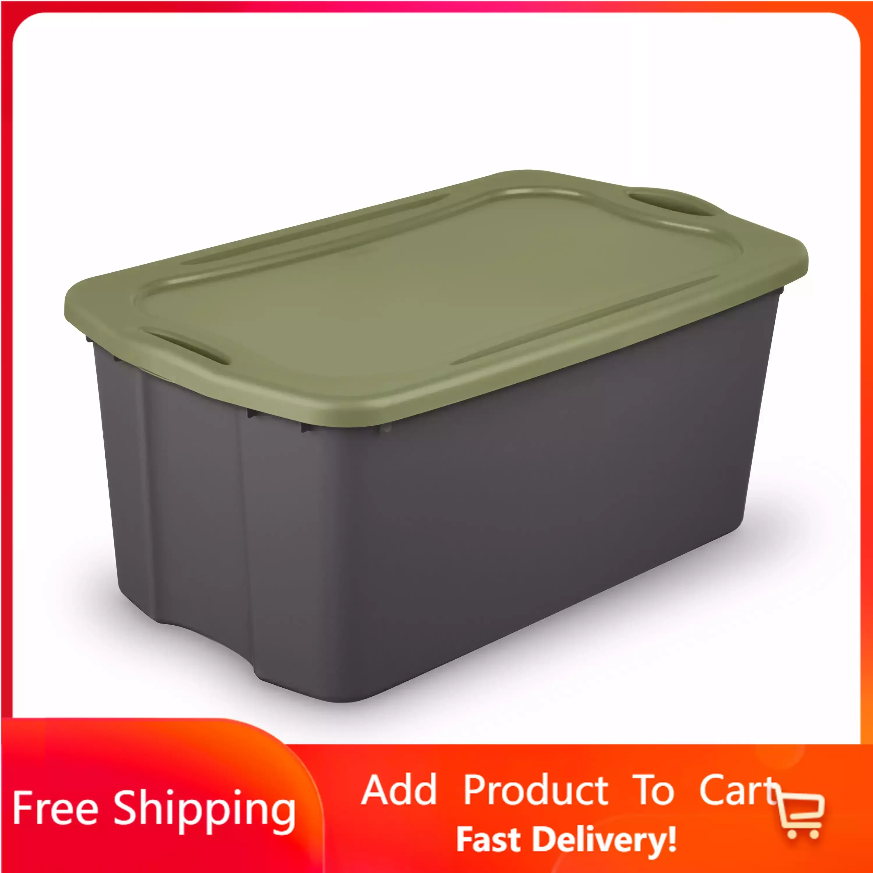 

30 Гал. EZ переносной пластиковый, плоский серый/шалфный бобовой ящик для хранения Органайзер коробка Бесплатная доставка