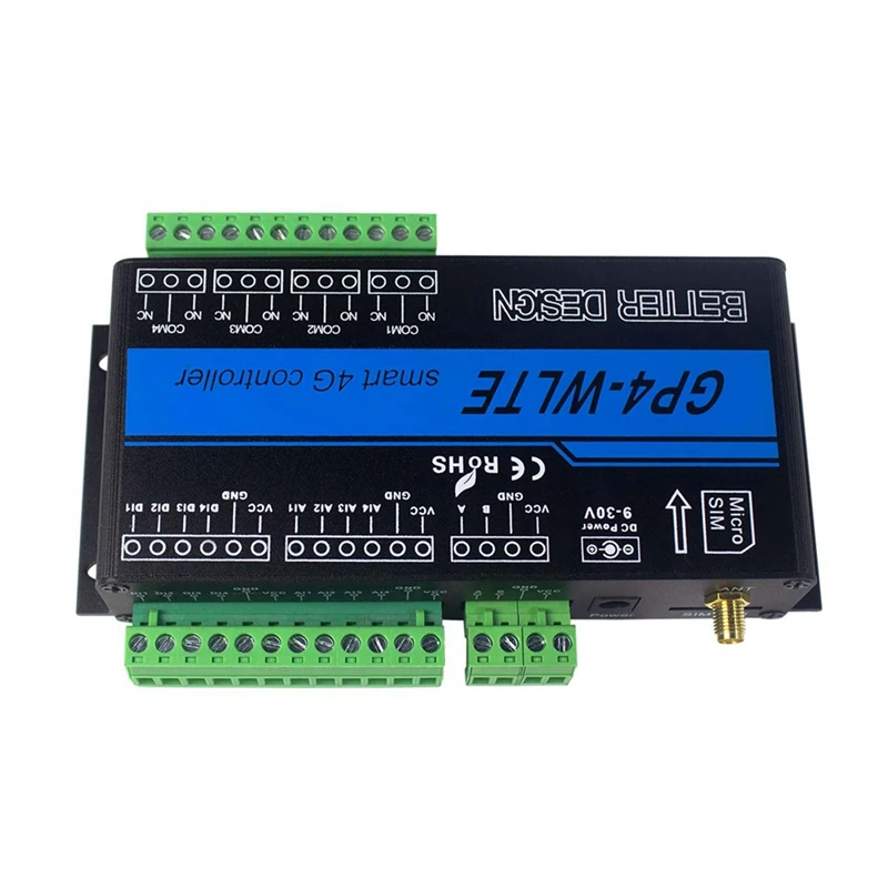 GP4-WLTE Smart 4G Global GSM SMS APP Контроллер RS485 WEB Control как показано на рисунке релейные выходы
