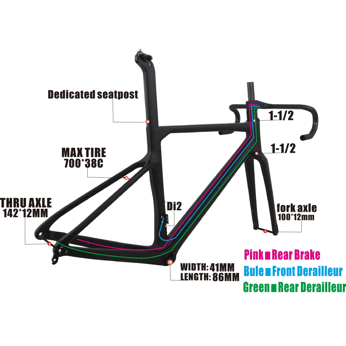 Новый полностью внутренний кабель Диск гравий рамка супер светильник T1000 рама
