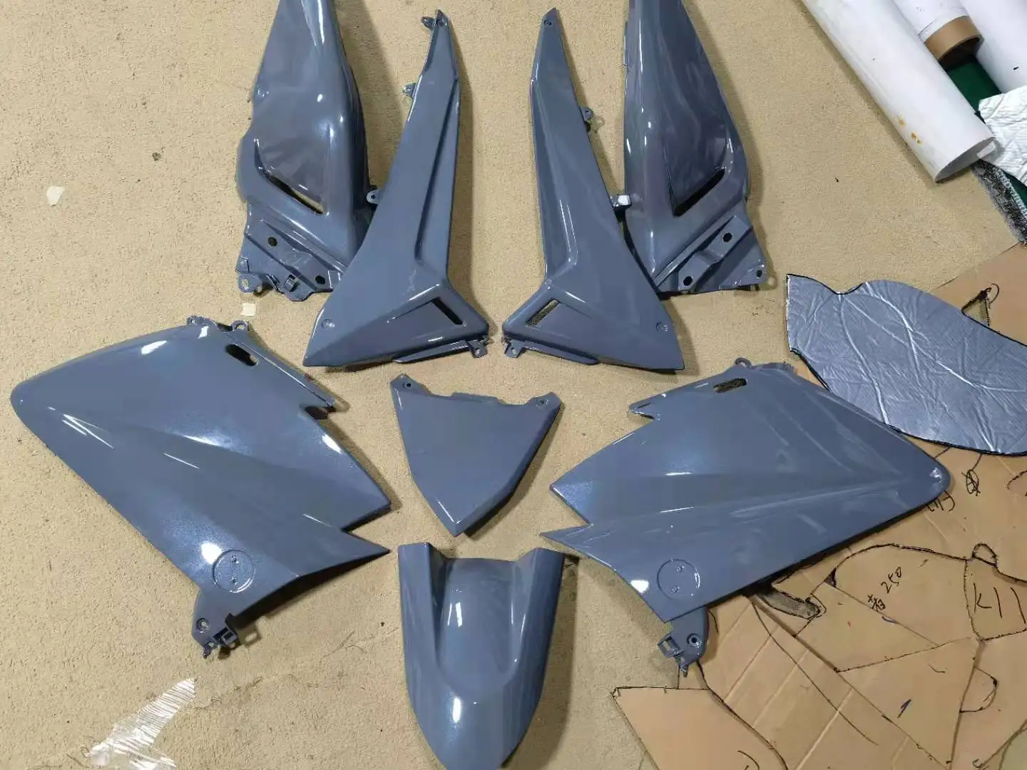 

Motorcycle fairings for Injection Kit Bodywork for TMAX530 Tmax 530 12-14 2015-2016 As Show 8 Pcs Pearl gray Tmax 560
