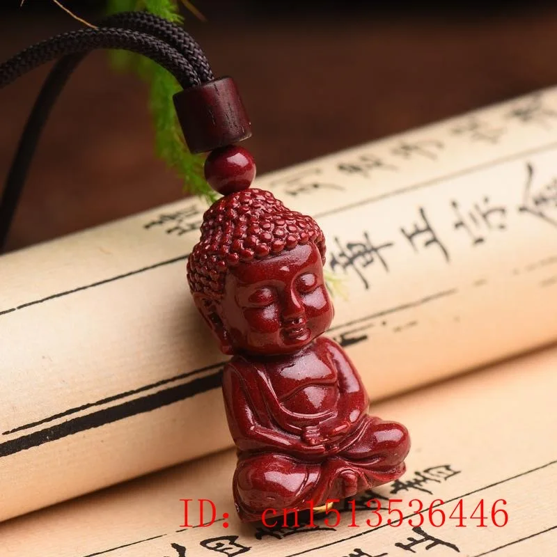 Модное ожерелье с красным цинабаром нефритом баобао Будда ювелирные изделия