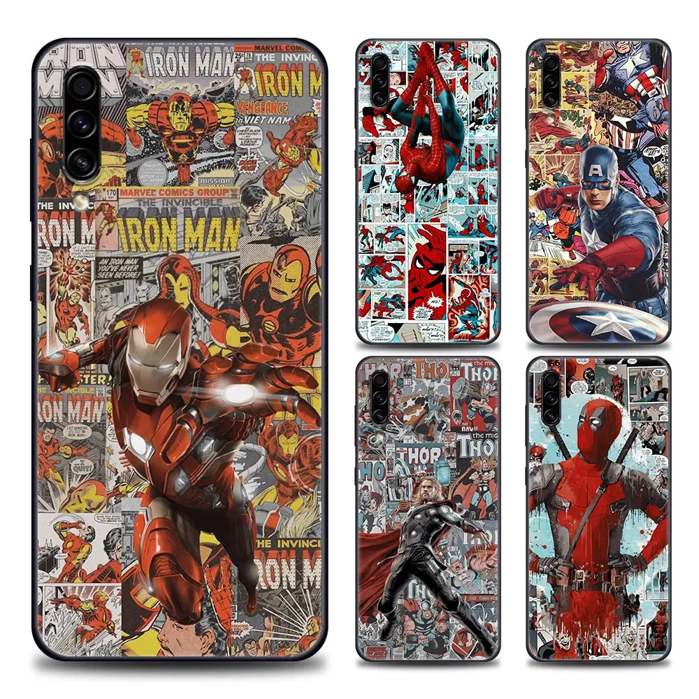 

Marvel Avengers Comic Phone Case For Samsung Galaxy A90 A80 A70 A70S A60 A50 A40 A30 A30S A20S A20E A10 A10E Cover Fundas Coqeus